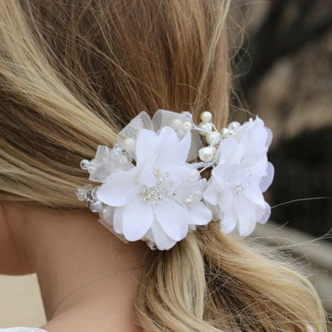 Floral, Crystal and Pearl Hair Accessory
