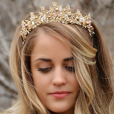 Handmade Gold and Pearl Crown
