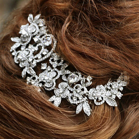 Silver and Cubic Zirconia Hair Accessory