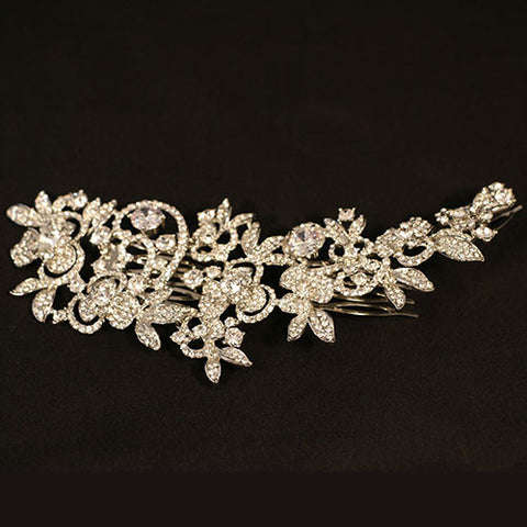 Silver and Cubic Zirconia Hair Accessory